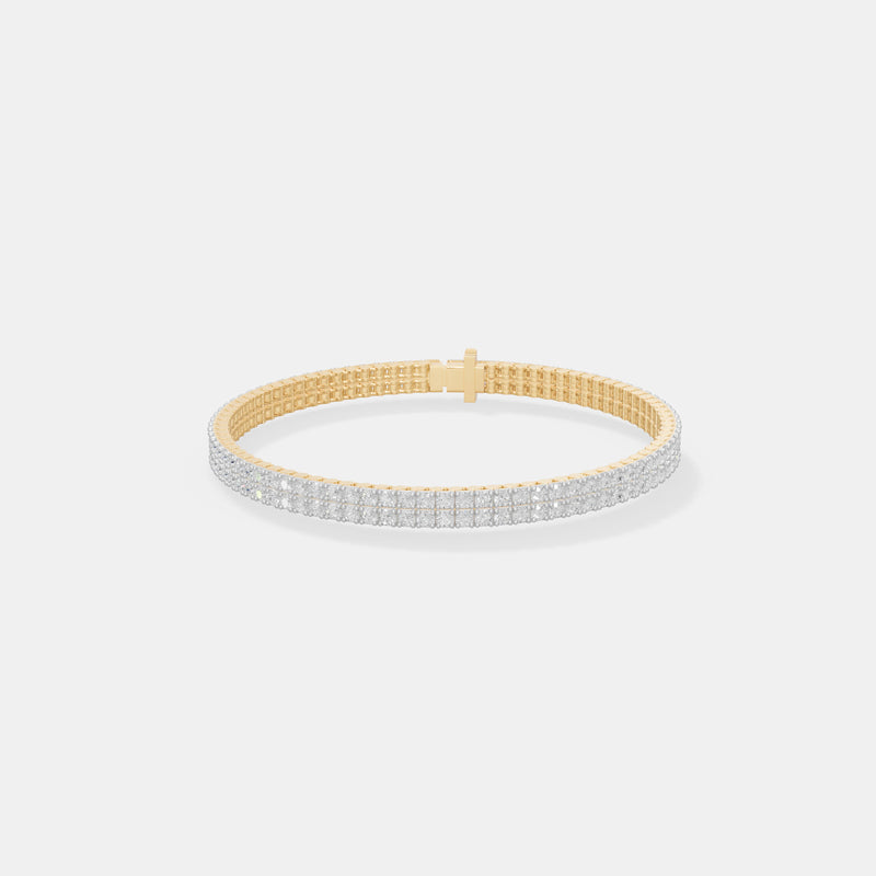 Minimalist Double Pave Diamond Bracelet