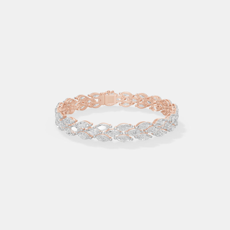 The Marquise Wave Linked Bracele