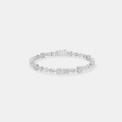 The Linear Silhouette Mixed-Cut Bracelet