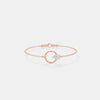 Teardrop Solitaire Floating Circle Bracelet