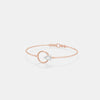 Teardrop Solitaire Floating Circle Bracelet