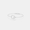 Teardrop Solitaire Floating Circle Bracelet