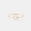 Teardrop Solitaire Floating Circle Bracelet