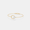 Teardrop Solitaire Floating Circle Bracelet