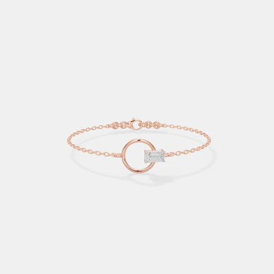 The Halo Emerald Minimalist Chain Bracelet