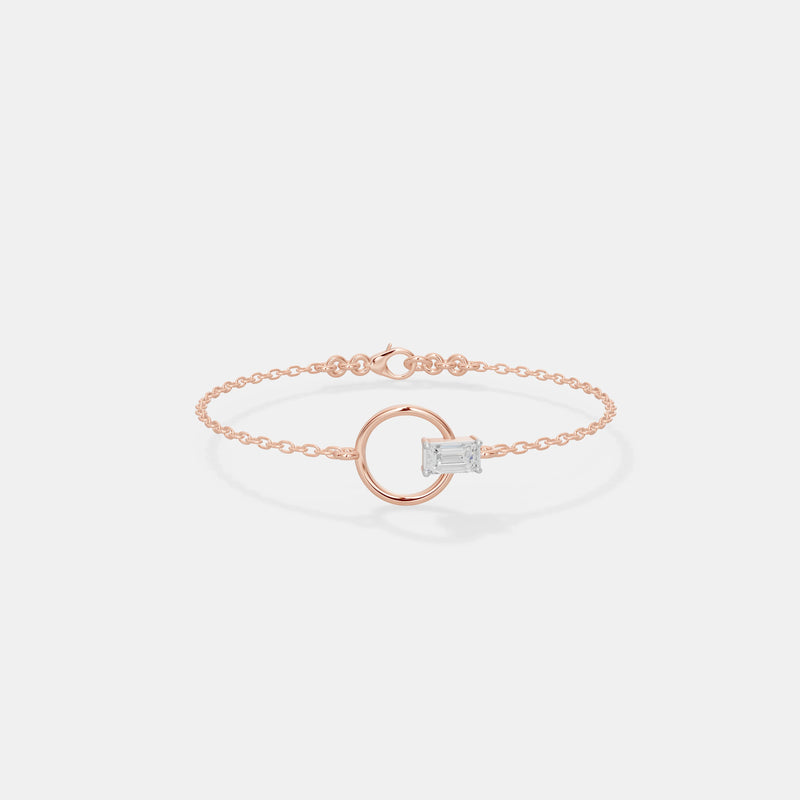 The Halo Emerald Minimalist Chain Bracelet
