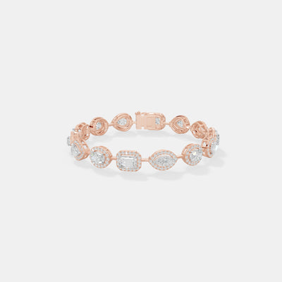 Multi-Shape Luminary Halo Statement Bracelet