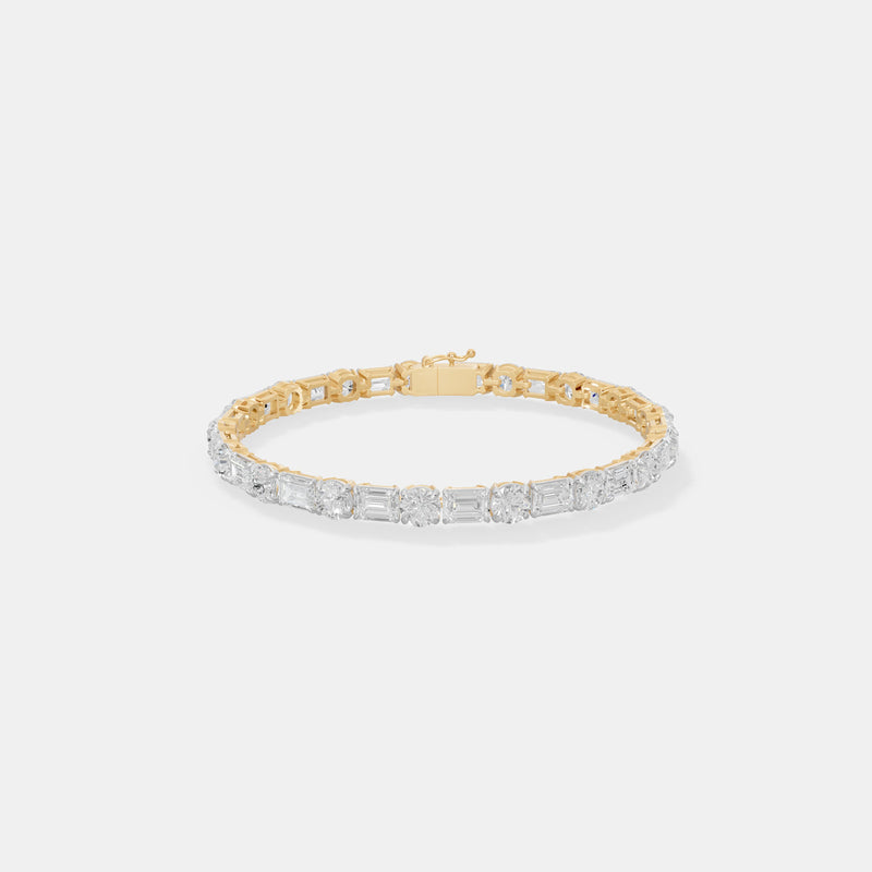 The Alternating Emerald & Round Brilliance Bracelet