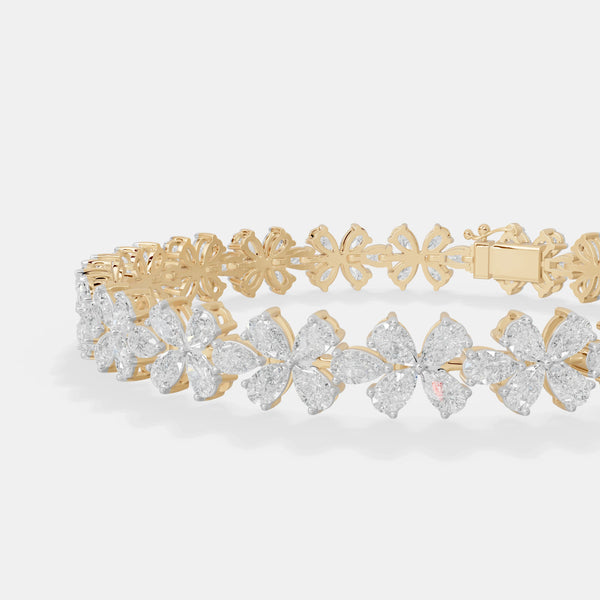 The Petite Floral Cluster Diamond Bracelet