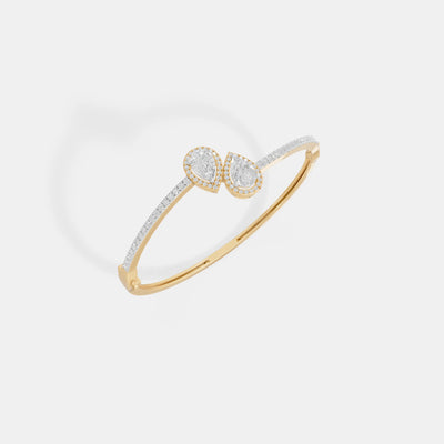 The Toi et Moi Pear-Drop Bypass Bangle