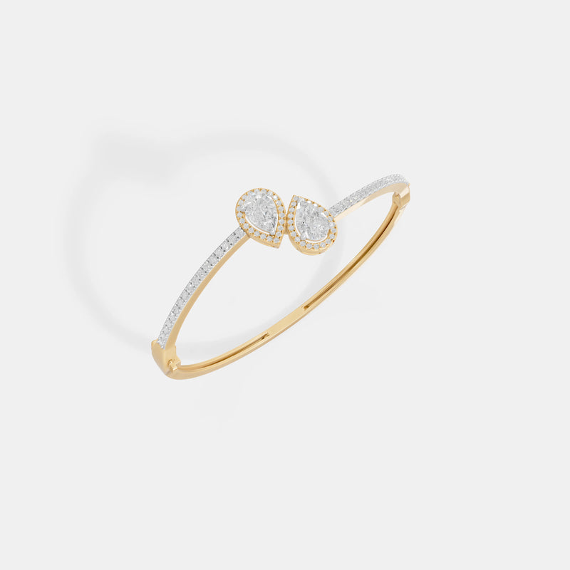 The Toi et Moi Pear-Drop Bypass Bangle