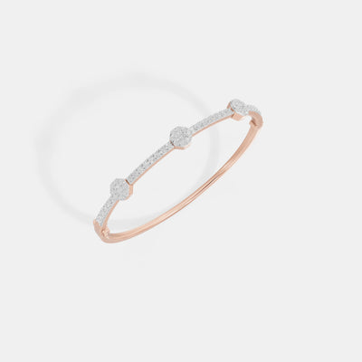 The Hexagon Floating Cluster Pavé Bangle