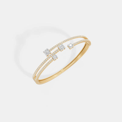 The Interstellar Triple-Band Pavé Bangle