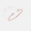 The Twin Pear-Cut Bezel Open Cuff