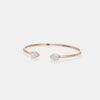 The Twin Pear-Cut Bezel Open Cuff