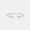 The Twin Pear-Cut Bezel Open Cuff