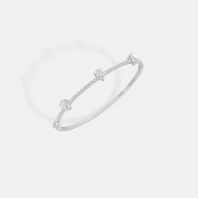 The Trio Pear-Drop Pavé Bangle