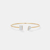 The 'Toi et Moi' Emerald & Pear Open Bangle