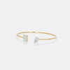 The 'Toi et Moi' Emerald & Pear Open Bangle