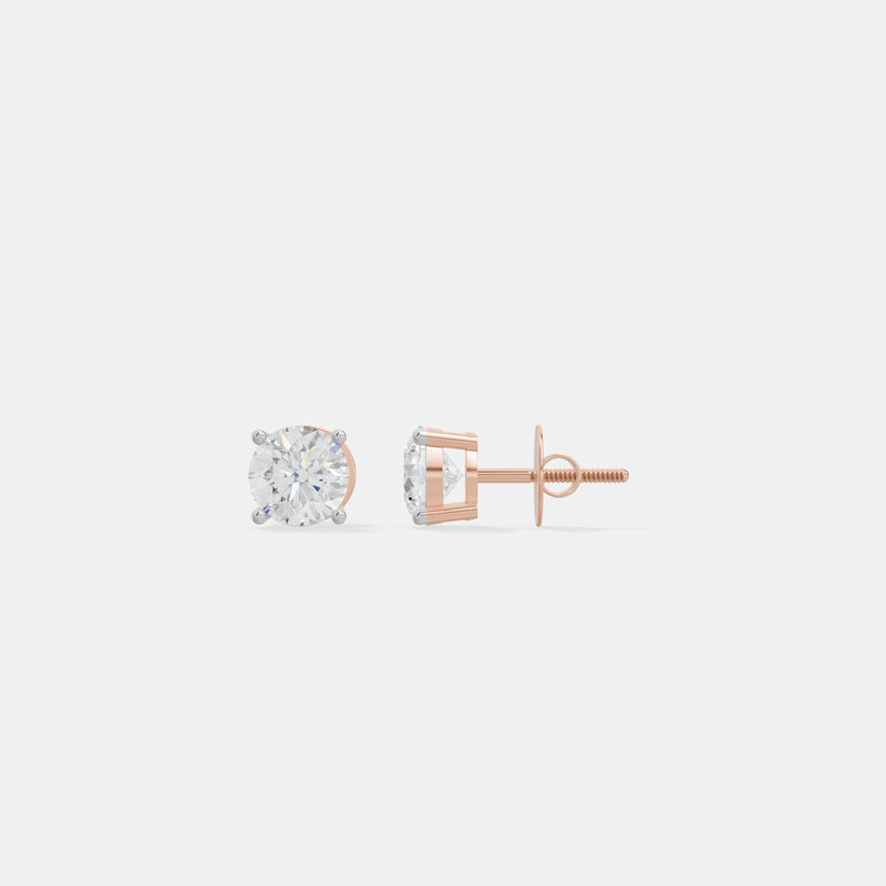 The Classic Round Solitaire Studs