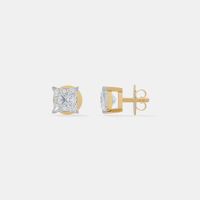 The Petite Princess Cut Studs