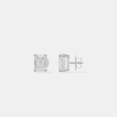 1 CT EACH Emerald Cut Studs