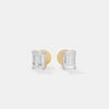 The Architectural Emerald Cut Studs