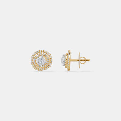 The Celestial Double Halo Studs