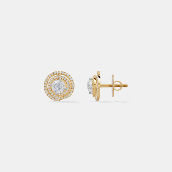 The Celestial Double Halo Studs