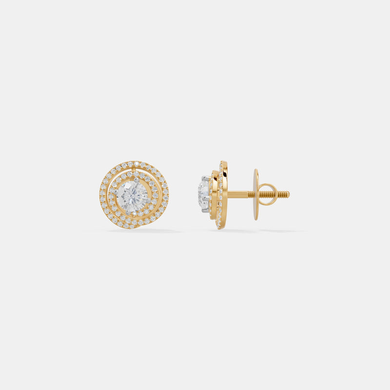 The Celestial Double Halo Studs