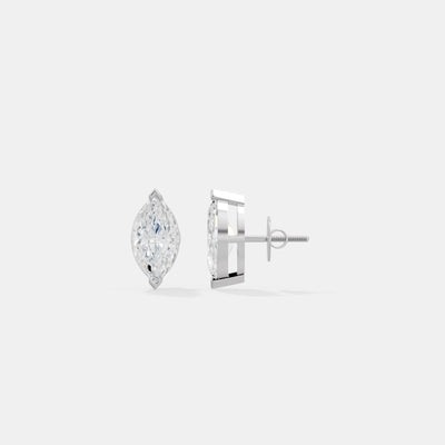 1 CT EACH Marquise Solitaire Studs
