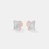 The Linear Emerald Cut Studs 