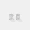 The Linear Emerald Cut Studs 