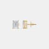 The Linear Emerald Cut Studs 
