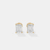 The Linear Emerald Cut Studs 