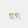 The Linear Emerald Cut Studs 