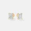 The Linear Emerald Cut Studs 