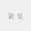 The Architectural Emerald Studs