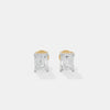 The Architectural Emerald Studs