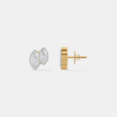 The Dual Marquise Bezel Studs