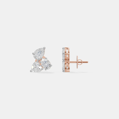 The Cascading Pear Trio Studs