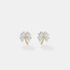 The Petite Clover Heart Studs