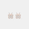 Butterfly Diamond Stud Earrings