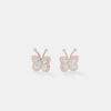 Butterfly Diamond Stud Earrings