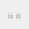 Butterfly Diamond Stud Earrings