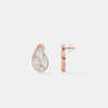 Pear Cluster Diamond Stud Earrings