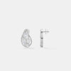 Pear Cluster Diamond Stud Earrings