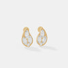 Pear Cluster Diamond Stud Earrings