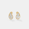 Pear Cluster Diamond Stud Earrings