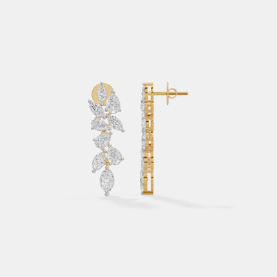 Ascending Petal Cluster Earrings